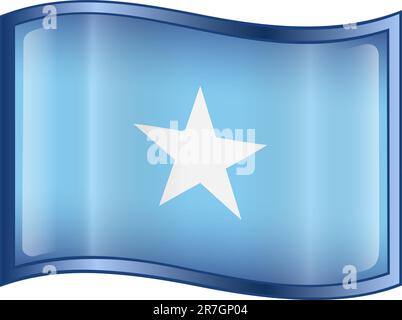 Symbol der somalischen Flagge, isoliert auf weißem Hintergrund Stock Vektor