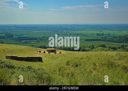 Wye Memorial Crown Mit Blick Auf Wye Village Stockfoto