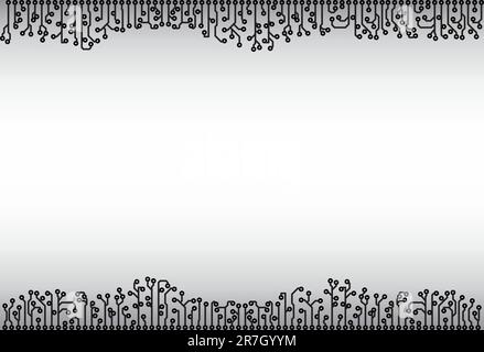 Abstrakter Hintergrund von elektronischen einfarbigen Elementen - ein Vektor åïñ8 Stock Vektor