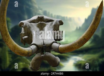 Der Mastodon (Mammoth) war ein primitiver Proboscidean, der vor 4 Millionen bis 10.000 Jahren im Pliozän und Pleistozän lebte Stockfoto