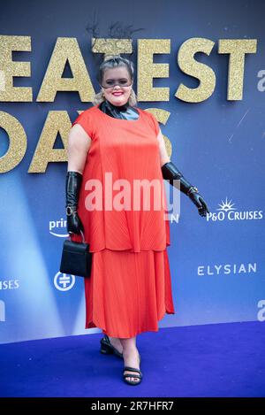 London, Großbritannien. 15. Juni 2023. Jayde Adams besucht die „Greatest Days“-Weltpremiere am Odeon Luxe Leicester Square. (Foto: Loredana Sangiuliano/SOPA Images/Sipa USA) Guthaben: SIPA USA/Alamy Live News Stockfoto