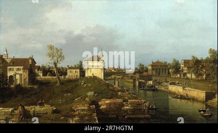 Porta Portello, Padua, gemalt vom venezianischen Maler Giovanni Antonio Canal, allgemein bekannt als Canaletto, in c. 1741-1742. Stockfoto