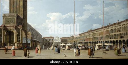 Venedig, der Molo mit Santa Maria della Salute, gemalt vom venezianischen Maler Giovanni Antonio Canal, allgemein bekannt als Canaletto, in der zeit von 1740 bis 1745 Stockfoto