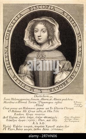 1668 , Padua , ITALIEN : der gefeierte italienische Philosoph und die erste Frau in der Welt , die 1678 ELENA LUCREZIA CORNARO PISCOPIA ( Helena Cornelia ECKE , 1646 - 1684 ) , im Alter von 22 Jahren einen Universitätsabschluss als Doktor erhalten hat . Porträt des Flammengravierers Pieter van Schuppen ( Pierre Louis , 1627 - 1702 ) . - UNIVERSITÄT PADUA - Università di PADOVA - prima donna al mondo ad aver preso una laurea universitaria - LAUREA - DOTTORESSA - DOTTORE - LAUREATA - GESCHICHTE - FOTO STORICHE - FILOSOFO - FILOSOFIA - PHILOSOPHIE - Incisione - Gravur - Portrait - ritratto - SEICENTO - XVII. JAHRHUNDERT - 600 Stockfoto