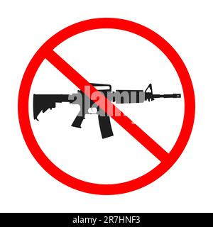 Keine Waffen erlaubt, abstrakte Kunstdarstellung Stock Vektor