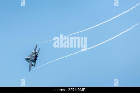 Der unglaubliche Adler bringt den Dampf. Stockfoto