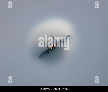 Der unglaubliche Adler bringt den Dampf. Stockfoto