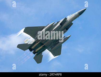 Der unglaubliche Adler bringt den Dampf. Stockfoto