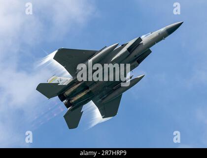 Der unglaubliche Adler bringt den Dampf. Stockfoto