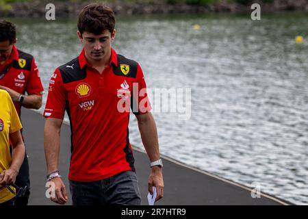 Montréal, Kanada, Juni 14, Charles Leclerc aus Monaco tritt um Ferrari an. Der Aufbau der 09. Runde der Formel-1-Meisterschaft 2023. Kredit: Michael Potts/Alamy Live News Stockfoto