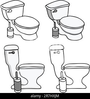 Ein Bild aus einer Reihe von Bad WC Kommoden. Stock Vektor