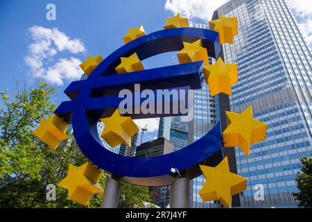 Europaskulptur in Frankfurt am Main (Frankfurt, Deutschland, 14. Juni 2023) Stockfoto