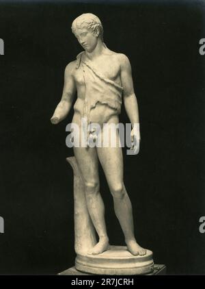 Antike römische Marmorstatue von Bacchus aus der Villa Adriana, Nationalmuseum, Rom, Italien 1900er Stockfoto