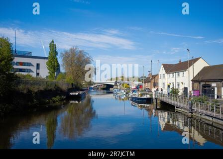 Limehouse wurde bei Bromley by Bow in Stratford, London, geschnitten Stockfoto