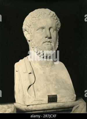 Alte Marmorstatue von Alcibiades, Athener Staatsmann und General, Kapitolinisches Museum, Italien 1900er Stockfoto