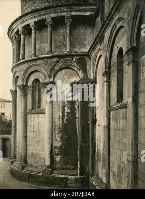 Außenansicht der Kirche Santa Maria Forisportam in Lucca, Italien 1900er Stockfoto