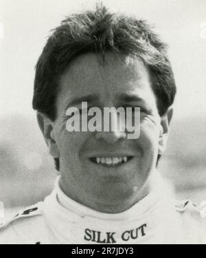 Britisches Autorennen Jaguar Silk Cut Pilot Martin Brundle, UK 1987 Stockfoto