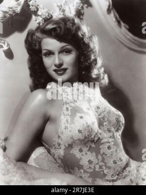 Porträt der amerikanischen Schauspielerin Rita Hayworth, USA 1940er Stockfoto