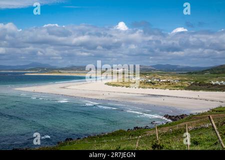 Narin Strand aus Sicht von Portnoo, County Donegal - Irland Stockfoto