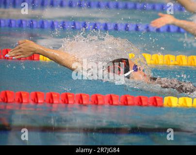 Rennes, Frankreich. 16. Juni 2023. TEREBO Emma vom AMIENS METROPOLE NATATION Women Final 200 M Backstroke während der French Elite Swimming Championships am 16. Juni 2023 in Rennes, Frankreich. Foto: Laurent Lairys/ABACAPRESS.COM Kredit: Abaca Press/Alamy Live News Stockfoto