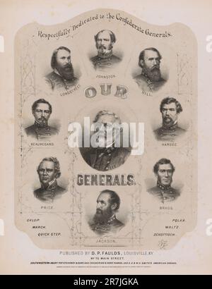 Unsere Generäle 1866 Stockfoto