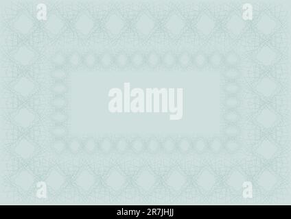 Leere Zertifikat Hintergrund in Grüntönen Stock Vektor