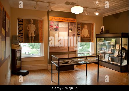 Ausstellung des Truman Capote Museums im alten Gerichtsgebäude in Monroeville, Alabama Stockfoto