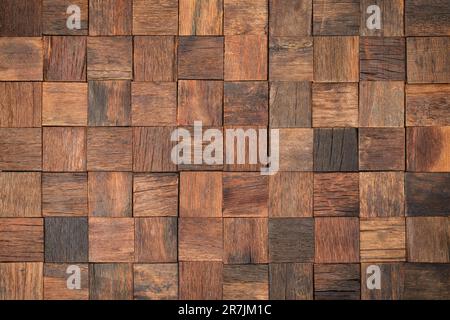 Natürliche Holzwand von Dielen für Hintergrund, Holzstruktur. Stockfoto