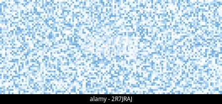 Nahtlose verpixelte blaue Textur. Rauschmuster der Marine. Sapphirinischer Mosaikhintergrund. Hellblau schattiert den Vektorhintergrund Stock Vektor