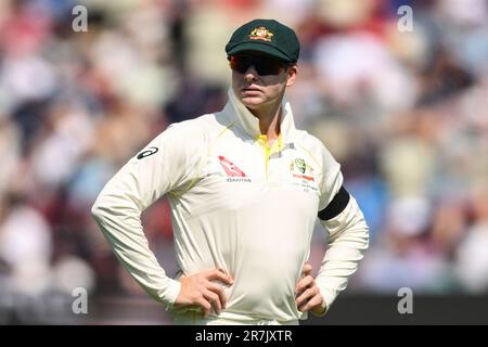 Birmingham, Großbritannien. 16. Juni 2023. Steven Smith of Australia während des LV= Insurance Ashes First Test Series Day 1 England vs Australia in Edgbaston, Birmingham, Vereinigtes Königreich, 16. Juni 2023 . (Foto: Craig Thomas/News Images/Sipa USA) Guthaben: SIPA USA/Alamy Live News Stockfoto