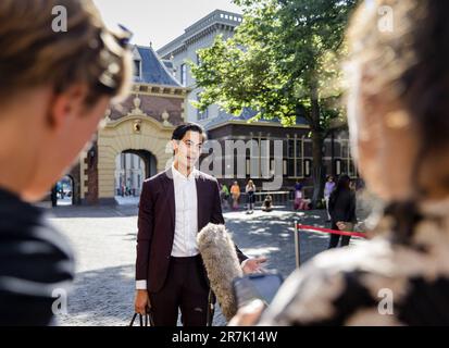 Den Haag, Niederlande. 16. Juni 2023. Rob Jetten, Minister für Klima und Energie, im Vorfeld der wöchentlichen Tagung des Ministerrats im Binnenhof. ANP SEM VAN DER WAL/Alamy Live News niederlande out - belgien out Stockfoto