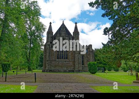 Blick auf die Dunkeld Cathedral in Perthshire, Schottland Stockfoto