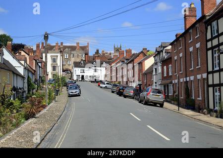 Lower Broad Street, Ludlow, Shropshire, England, Großbritannien. Stockfoto