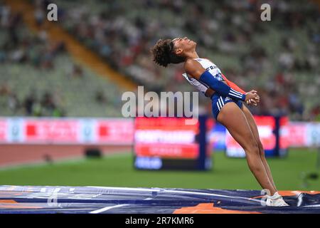 Marie-Julie Bonnin (Frankreich). Mastgewölbe-Frauen. Europameisterschaft München 2022. Stockfoto