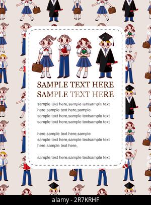 Zeichentrickschülerausweis Stock Vektor