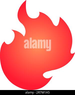 Darstellung eines Vektors in Form einer Feuerflamme Stock Vektor