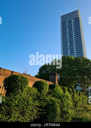 Die Gegend von Porta Susa und dem Justizpalast ist die Spitze moderner Architektur, Wolkenkratzer, innovativ Stockfoto