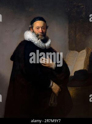 Portrait von Johannes Wtenbogaert, Rembrandt, 1633, Rijksmuseum, Amsterdam, Niederlande, Europa, Stockfoto