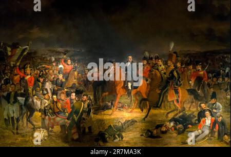 Schlacht von Waterloo, Jan Willem Pieneman, 1824, Rijksmuseum, Amsterdam, Niederlande, Europa, Stockfoto