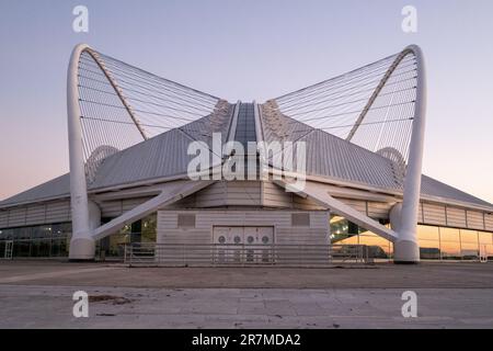 Griechenland, Athen auf 2023-01-17. Der große Olympiakomplex Spyrídon-Louis wurde speziell für die Spiele gebaut, einschließlich einer großen Struktur von Bögen in einem Stockfoto