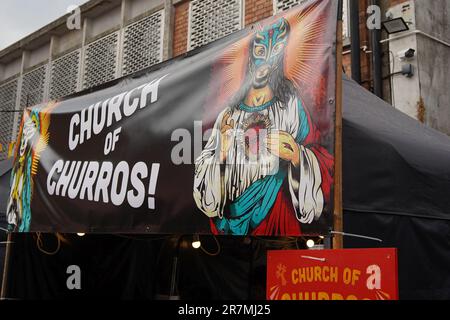 Die Churros Street Food Circus, Roath Yard, Cardiff Stockfoto