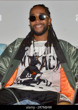 MIAMI BEACH, FLORIDA - 14. JUNI: Omarion nimmt am 14. Juni 2023 in Miami Beach, Florida, Teil, als Tyrone geklont wurde. Eröffnet das American Black Film Festival im New World Center. (Foto: JL/Sipa USA) Stockfoto