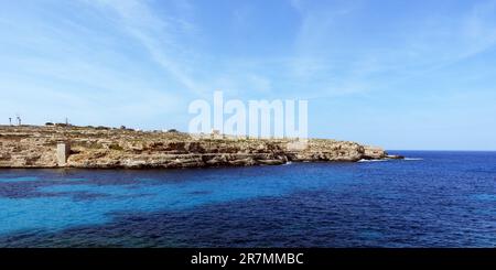 Bild vom Naturschutzgebiet Lampedusa Island. Sizilien, Italien Stockfoto