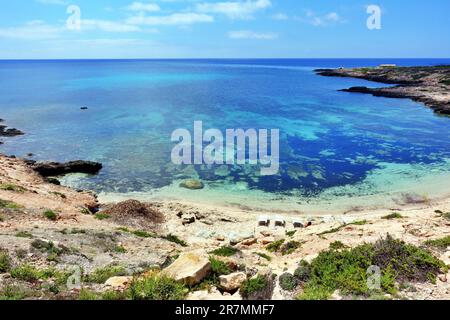 Bild vom Naturschutzgebiet Lampedusa Island. Sizilien, Italien Stockfoto