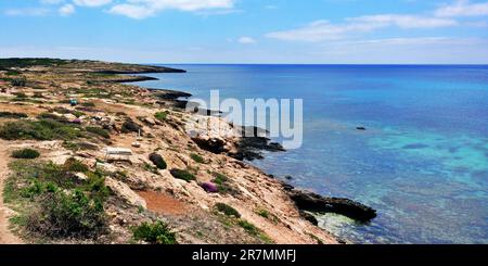 Bild vom Naturschutzgebiet Lampedusa Island. Sizilien, Italien Stockfoto