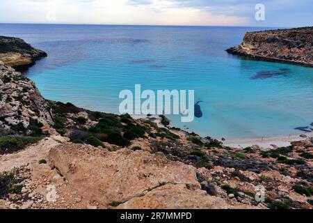 Bild vom Naturschutzgebiet Lampedusa Island. Sizilien, Italien Stockfoto