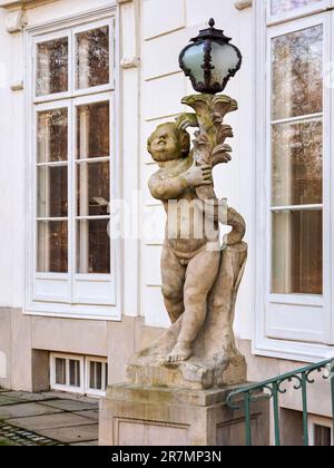 Myslewicki-Palast, detaillierte Aussicht, Lazienki-Park oder Royal Baths Park, Warschau, Masowisches Woiwodschaft, Polen Stockfoto