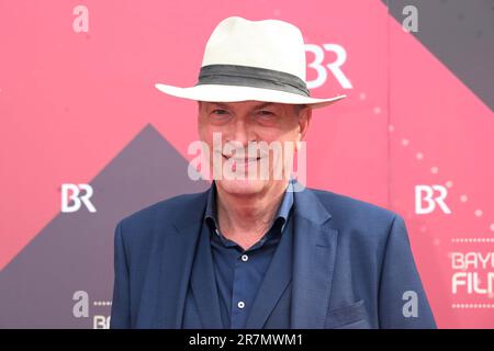 München, Deutschland. 16. Juni 2023. Der Schauspieler Herbert Knaup kommt zum Prinzregententheater für die Verleihung der Bayerischen Filmpreise. Kredit: Felix Hörhager/dpa/Alamy Live News Stockfoto