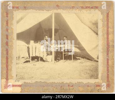 Abraham Lincoln und George McClellan 1862 (gedruckt unter 1890) Stockfoto