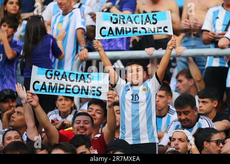 Fußball-Weltmeister Der Argentinischen Fußballmannschaft Stockfoto